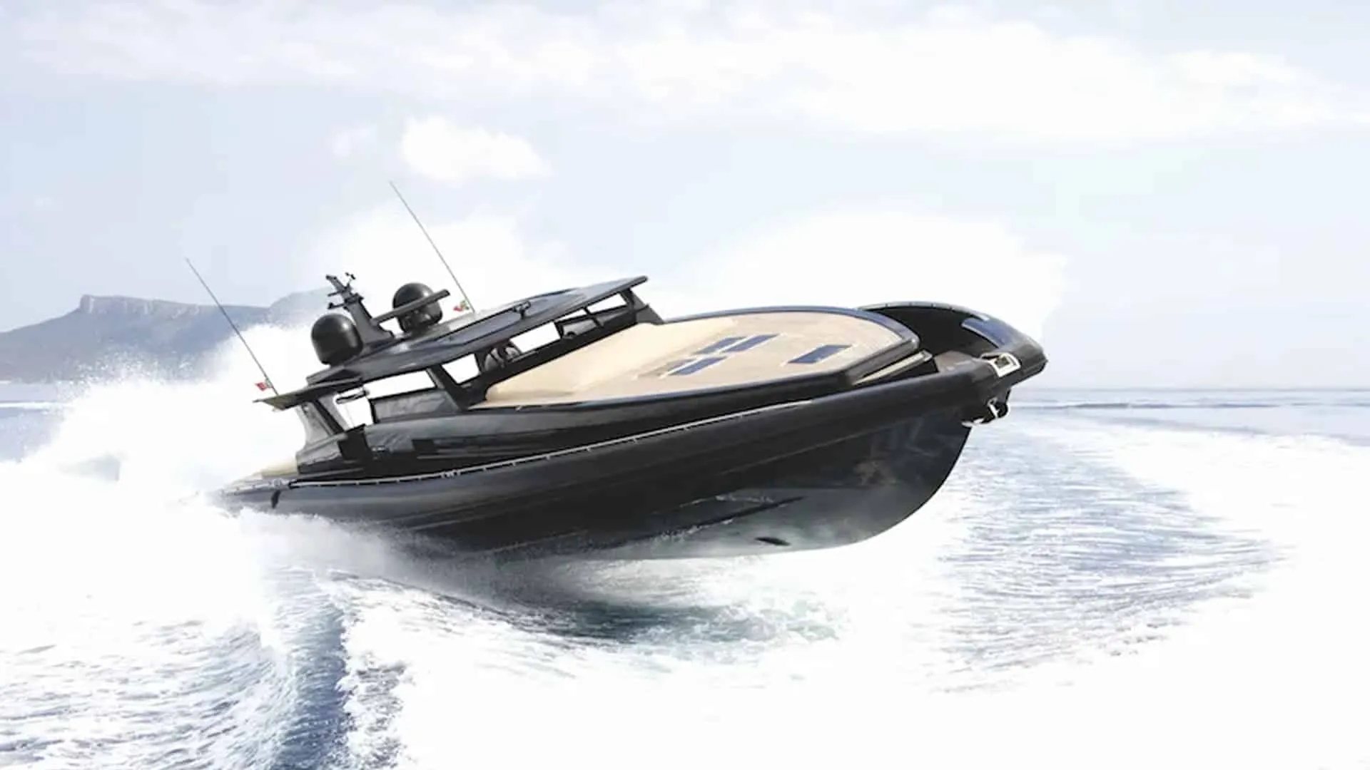 A brokerage yacht underway